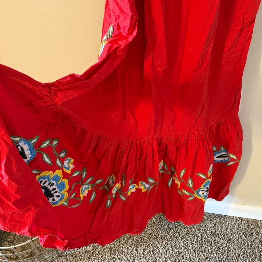 Farm Rio for Anthropologie Embroidered Square-Neck Dress - Picture 11 of 12